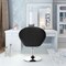 Costway 1PC Adjustable Modern Swivel Round Tufted Back Accent Chair PU Leather
